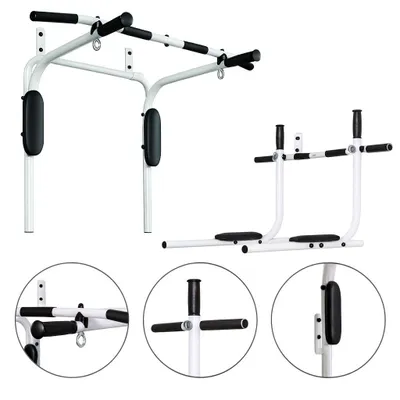 Obrázok produktu pre 3 v 1 hrazda Fitness hrazda s madlom + operadlom, nástenná hrazda + box biela