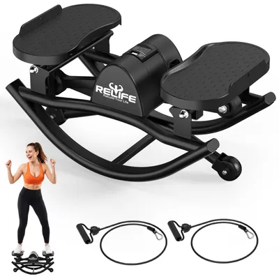 Imagen del producto de Mini Stepper con movimiento lateral - Entrenamiento de bajo impacto - Compacto, 7,15 kg - Pedales antideslizantes