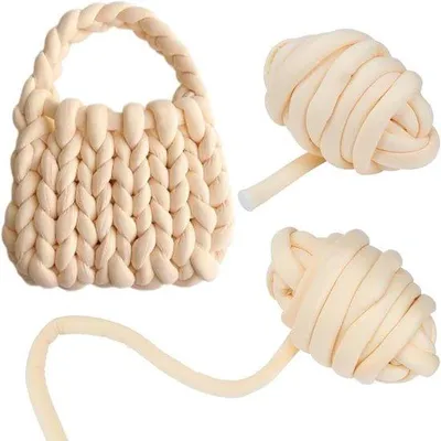 Produktbild von Famanu Garn Handgemacht Dickes IJslandisches Baumwollgarn - 2 cm Durchmesser