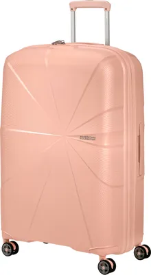 Zdjęcie produktu dla American Tourister STARVIBE Spinner EXP 77 cm z zamkiem szyfrowym TSA metaliczny brzoskwiniowy