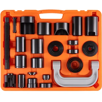 Produktbild von VEVOR 25tlg Traggelenk Kugelgelenk Abzieher Kugelgelenk Ausdrücker Satz, 520 x 430 x 90 mm Universal Kugelgelenk Auspresswerkzeug Set Kohlenstoffstahl Kfz Werkzeug Satz mit Kasten Kugelgelenkabzieher