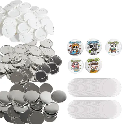 Produktbild von Buttonmaschine Knopfmachermaschine Zubehör 75mm 500 Stk. DIY Button