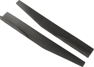 Zdjęcie produktu dla 2 sztuki spódnic bocznych Winglet w stylu włókna węglowego Uniwersalne przedłużenie spoilera samochodowego