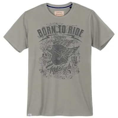 Produktbild von Redfield Übergrößen T-Shirt steingrau Vintageprint