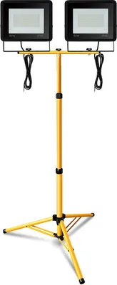 Produktbild von Jayseuw 2x 50W LED Baustrahler Fluter Stativ Flutlicht Scheinwerfer Außenstrahler Arbeitsleuchte Bauscheinwerfer IP66 Wasserdicht Warmweiß