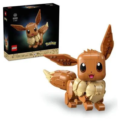 Produktbild von LEGO Pokémon Evoli, Bausatz für Sammler, Erwachsene, bewegliche Figur, Modell 72151