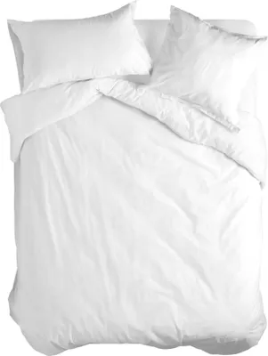 Produktbild von Basic Bettbezug Weiss 135 x 200 cm 100% Baumwolle Hergestellt in Europa