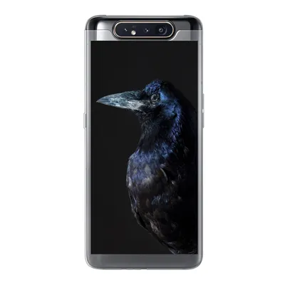 Produktbild von MuchoWow® Handyhülle Schutzhülle Hülle für Samsung Galaxy A80 Vogel - Tiere - Schwarz Silikon Softcase Handy Hülle - Schutzdeckel