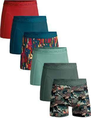 Produktbild von Muchachomalo Herren Boxershorts – 6er Pack – Baumwolle Stretch – Bequeme Unterwäsche – Größe XL - U-OUTLT1010-391