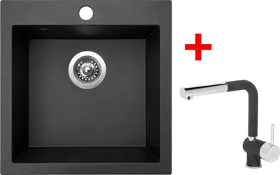 Obrázek produktu pro Sinks VIVA 455 Metalblack + Mix 3 P GR