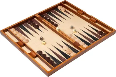 Produktbild von Backgammon Symi groß mit Magnetverschluss und Holzintarsien