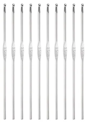 Produktbild von Edelstahl-Häkelnadeln - 10 Stück - 2,5 mm - für Bastelarbeiten mit Garn
