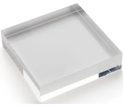 Image de deflecto Bloc acrylique transparent 100 x 100 x 25 mm