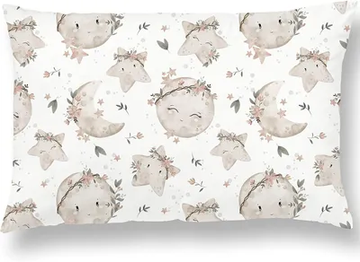 Produktbild von Babykissen – Kissen mit Kissenbezug 40 x 60 cm aus Baumwolle, – Kinderkissen mit Kissenbezug aus Baumwolle – Baby-Kleinkind-Kissen mit Kissenb