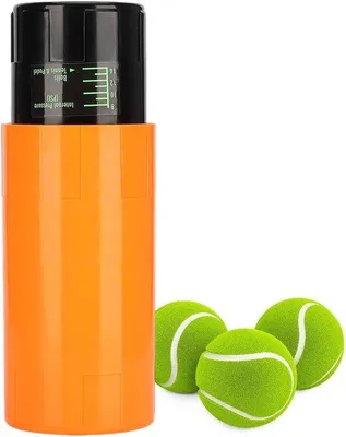 Productafbeelding van Opbergdoos Tennisballen - Balhouder Container - Sport Training - Druk Behoud - 21.5 cm Lengte - Oranje