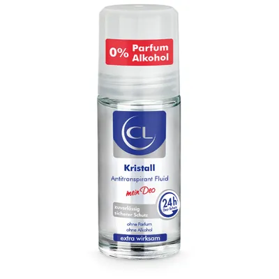 Produktbild von CL Kristall Antitranspirant gegen starkes Schwitzen - Anti Transpirant Deo Roller für Herren & Damen - Deo 1x 50 ml