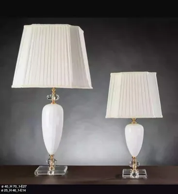 Image de Lampe de table Blanc style Art déco Lampe de table cristal Lampes Lampes