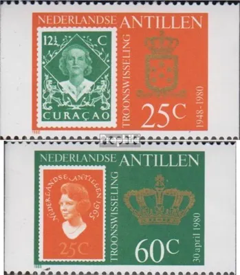 Produktbild von Briefmarken Niederländische Antillen 1980 Mi 417C-418C (kompl.Ausg.) postfrisch Beatrix