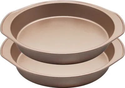 Obrázek produktu pro Pečicí formy na koláče, kulaté plechy na pizzu, 22,8 cm, nepřilnavý povrch, uhlíková ocel, balení 2 ks