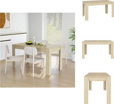 Zdjęcie produktu dla vidaXL Stół do jadalni dąb sonoma 140x74,5x76 cm materiał drewnopochodny - Stoły do jadalni