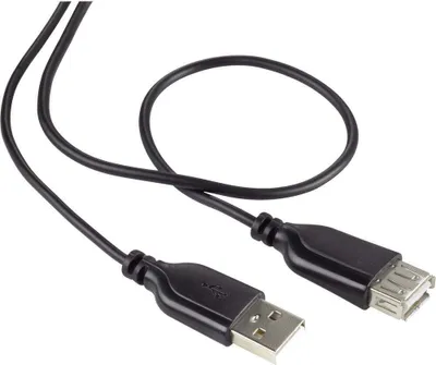 Immagine prodotto di Cavo USB Renkforce USB 2.0 USB-A maschio, USB-A femmina 1,00 m Guaina nera SuperSoft RF-4080795