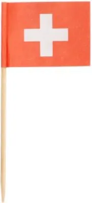 Produktbild von Papstar Deko-Picker Schweiz 8cm 100 Stück