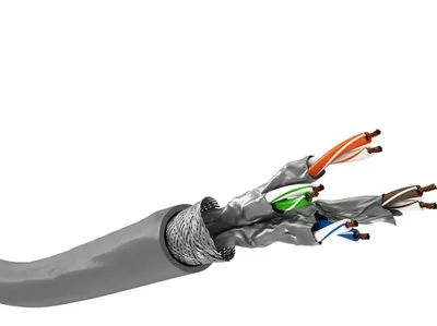 Immagine prodotto di goobay Cavo di rete CAT 6a S/FTP PiMF grigio 50 m