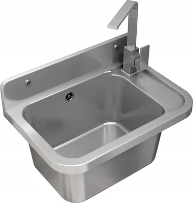 Obrázek produktu pro Granitan - Výlevka - Dřez 50x34 cm - Dřez tmavě šedý - s baterií NOOK a sifonem - PARON