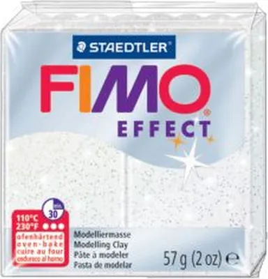 Obrázek produktu pro Modelliermasse FIMO weiß glitter