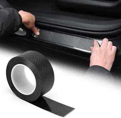 Produktbild von Kunststoff-Auto-Abdeckfolie 5cm x 10m - Beschutzsticker - Autobumperfolie mit Sicherheitsgurt