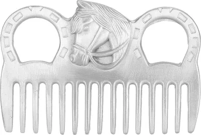 Image de Peigne portable en métal pour chevaux, pour démêler & soigner la crinière & la queue, accessoires d'écurie
