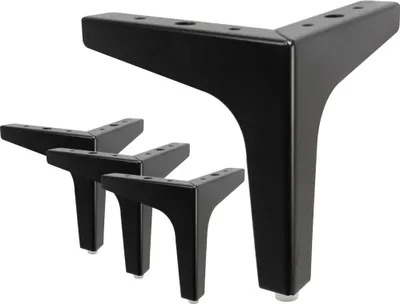 Produktbild von 4" / 10cm Metall Möbelfüße, 4 Stück Metall Diamant Dreieck Tischbeine Schrankfüße DIY Ersatz für Schrank Sofa Couch Regal Ottomane