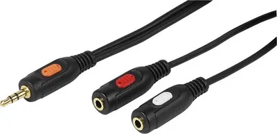 Produktbild von Y-Adapter Klinke, stereo, 0,2m (46051)