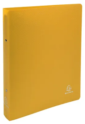 Zdjęcie produktu dla Segregator Exacompta PP 700µ, 2 ringi, grzbiet 40 mm, format A4, górna część żółta, półprzezroczysty