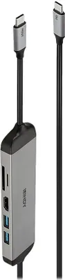 Produktbild von Lindy 43326 laptop-dockingstation & portreplikator Kabelgebunden USB 3.2 Gen 1 (3.1 Gen 1) Type-C Schwarz, Grau