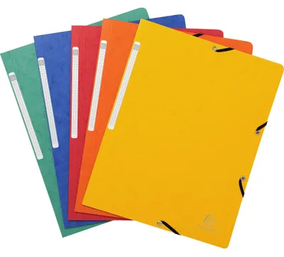 Image de Exacompta 50x Chemise à élastique sans rabat 355gm2 A4 Couleurs assorties 55410E