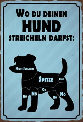 Produktbild von vianmo Holzschild 18x12 cm wo du deinen Hund streicheln Tier Haustier