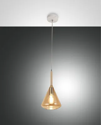 Produktbild von Fabas Luce Pendelleuchte Tris E27 Ø200mm Bernstein
