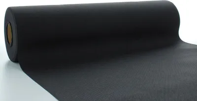 Produktbild von Airlaid Tischläufer Schwarz, 40 cm x 24 m , 1 Stück - Mank