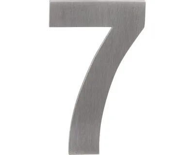 Image de Chiffre autocollant "7", 50 mm, acier inoxydable, 50 x 1,5 mm