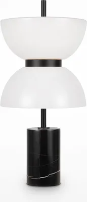 Produktbild von Maytoni Moderne Tischleuchte Kyoto LED incl. in Schwarz aus Metall und Marmor Glas 11 W für Küche, Schlafzimmer, Wohnzimmer, Esszimmer, Lobby