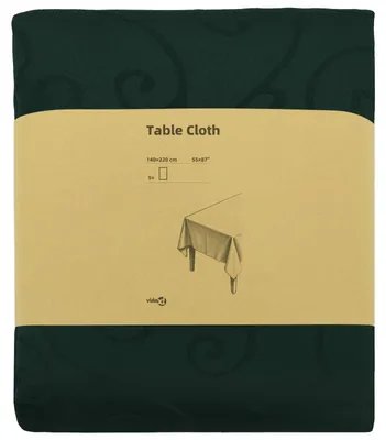 Zdjęcie produktu dla Ścierełka stołowe vidaXL, 5 sztuk, prostokątne, ciemnozielone, 140 x 220 cm