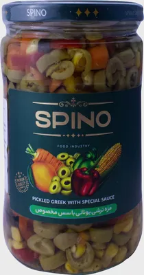 Produktbild von SPINO- Eingelegtes Gemüse Griechischer Art mit Spezialsauce 476gr.