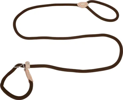 Image de Laisse Pour Chien Slip Leads Avec Arrêt De Traction Durable Tressé Doux Avec Collier Ajustable Laisse Pour Retriever Pour Chiens Moyens Et Grands 1.8m x 14mm Marron