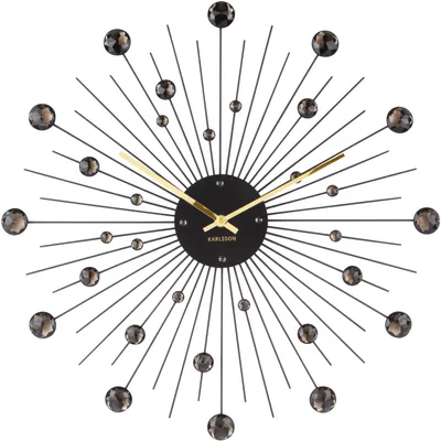 Immagine prodotto di Karlsson - Orologio da parete Sunburst Large - Nero