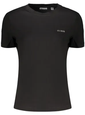 Produktbild von Stylisches Damen T-Shirt Schwarz aus Baumwolle mit Logo-Applikation