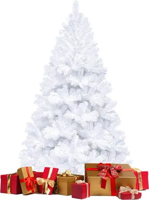 Immagine prodotto di Jayseuw 180 cm abete artificiale con 770 punte aghi in PVC supporto in metallo e sistema pieghevole albero di Natale bianco