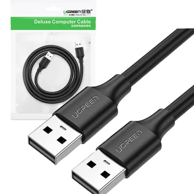 Zdjęcie produktu dla Ugreen kabel przewód USB 2.0 (męski) - USB 2.0 (męski) 0,5 m czarny (US128 10308)