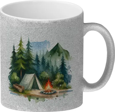 Produktbild von Camping Tasse Glitzer-Kaffeebecher