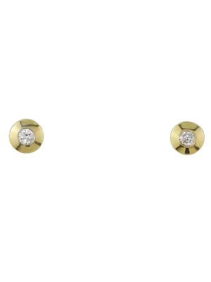 Produktbild von MIAMAR 1106434 Damen Ohrstecker 14 Karat (585) Gelbgold Gold weiß